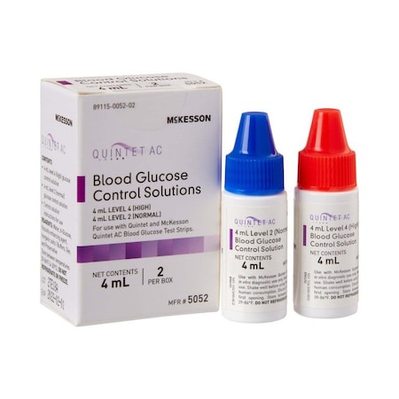 Mckesson Glucose Control Solution, 4 mL, Sterile, 200PK 5052